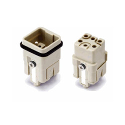 Insert HQ, Raccordement à Sertir, mâle, 5 pin, 16A, Polycarbonate, 3A 